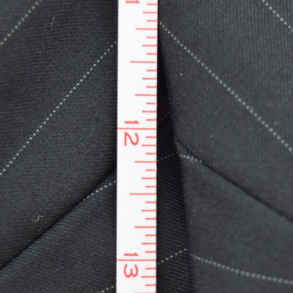 Caravelli Mens 34x31 Black Pinstripe Double Pleated Dress Pants Polyester Blend - Picture 11 of 11